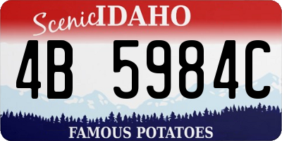 ID license plate 4B5984C