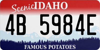 ID license plate 4B5984E