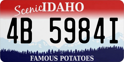 ID license plate 4B5984I