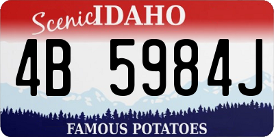 ID license plate 4B5984J