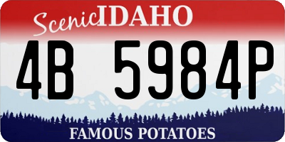 ID license plate 4B5984P