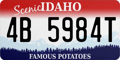 ID license plate 4B5984T