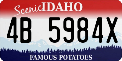 ID license plate 4B5984X