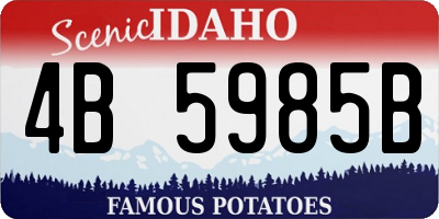 ID license plate 4B5985B