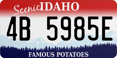 ID license plate 4B5985E