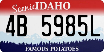 ID license plate 4B5985L
