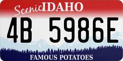 ID license plate 4B5986E