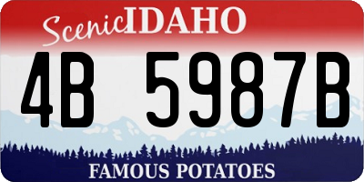 ID license plate 4B5987B