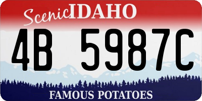 ID license plate 4B5987C