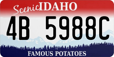 ID license plate 4B5988C