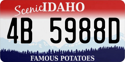 ID license plate 4B5988D