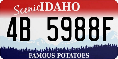 ID license plate 4B5988F