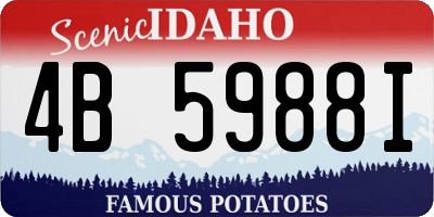ID license plate 4B5988I