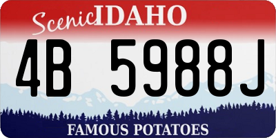 ID license plate 4B5988J