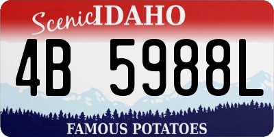 ID license plate 4B5988L