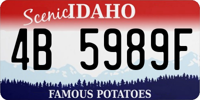 ID license plate 4B5989F