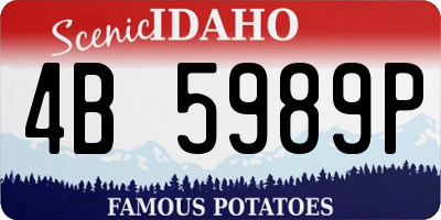 ID license plate 4B5989P