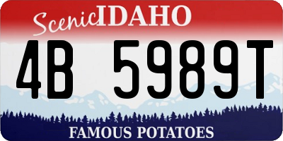 ID license plate 4B5989T