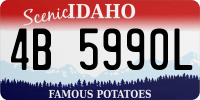 ID license plate 4B5990L
