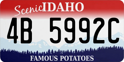 ID license plate 4B5992C