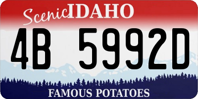 ID license plate 4B5992D