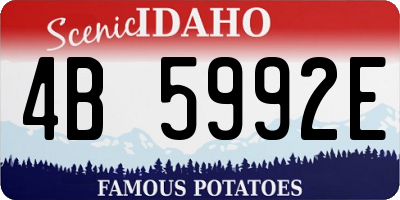 ID license plate 4B5992E