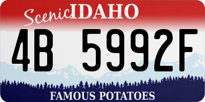 ID license plate 4B5992F