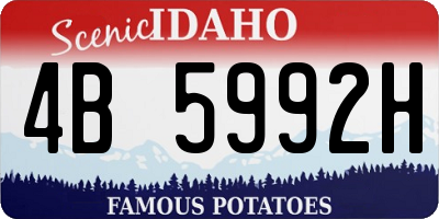 ID license plate 4B5992H