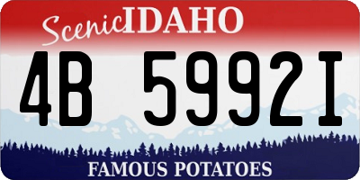 ID license plate 4B5992I