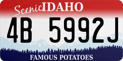 ID license plate 4B5992J