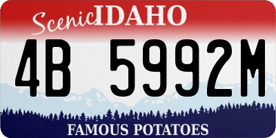 ID license plate 4B5992M