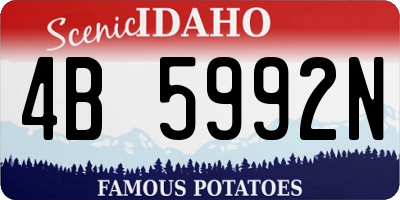 ID license plate 4B5992N