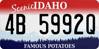 ID license plate 4B5992Q