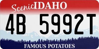 ID license plate 4B5992T
