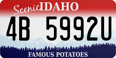ID license plate 4B5992U