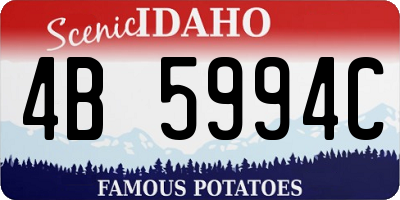 ID license plate 4B5994C