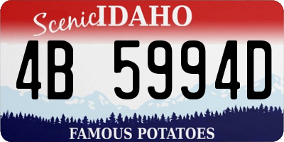 ID license plate 4B5994D