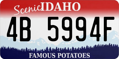 ID license plate 4B5994F