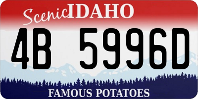 ID license plate 4B5996D
