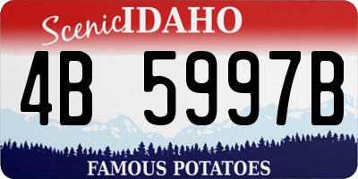 ID license plate 4B5997B