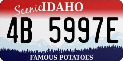 ID license plate 4B5997E