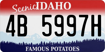 ID license plate 4B5997H
