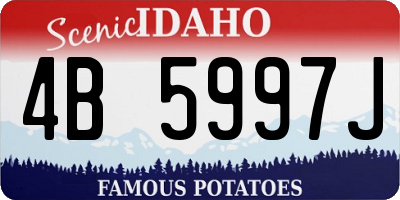 ID license plate 4B5997J