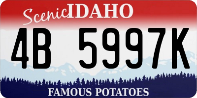 ID license plate 4B5997K