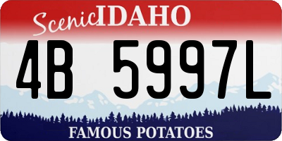 ID license plate 4B5997L