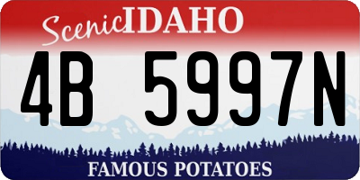 ID license plate 4B5997N