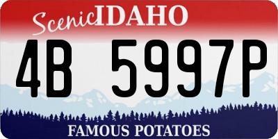 ID license plate 4B5997P