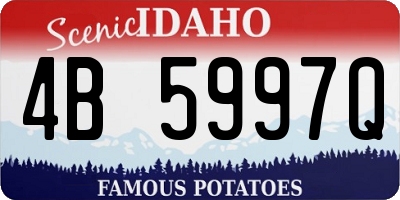 ID license plate 4B5997Q
