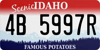 ID license plate 4B5997R