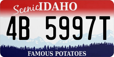 ID license plate 4B5997T